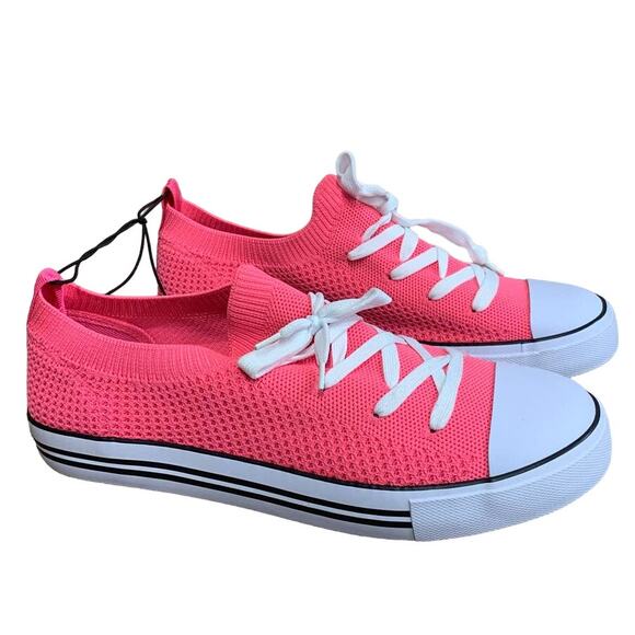 New Epicstep Ladies Size 10 Hot Pink Low Stretchy Mesh Sneakers Tennis Shoes - Picture 1 of 5